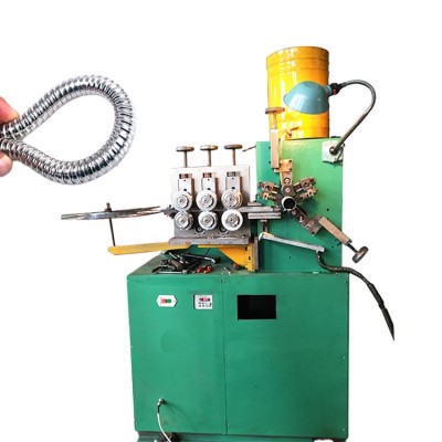 Interlock Corrugated Galvanized Steel Sanitary Connectors Like Shower Hose Conduit Making Machine